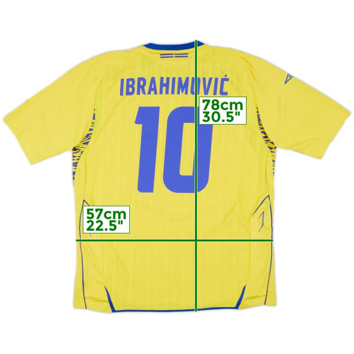 2007-09 Sweden Home Shirt Ibrahimovic #10 - 9/10 - (XL)