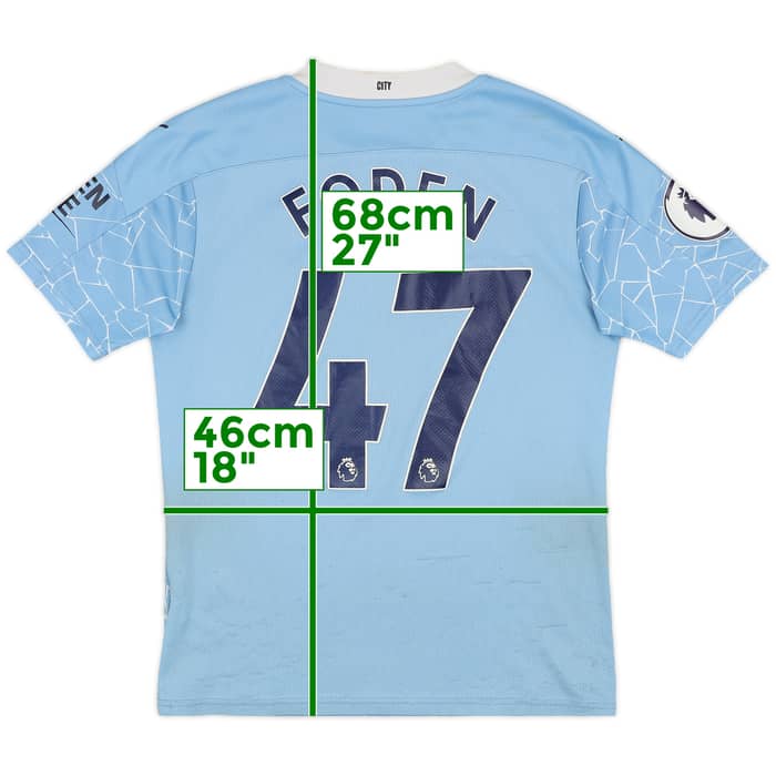 2020-21 Manchester City Home Shirt Foden #47 - 4/10 - (S)