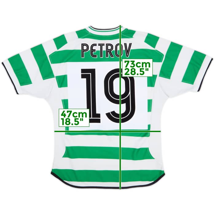 2001-03 Celtic Home Shirt Petrov #19 - 7/10 - (M)