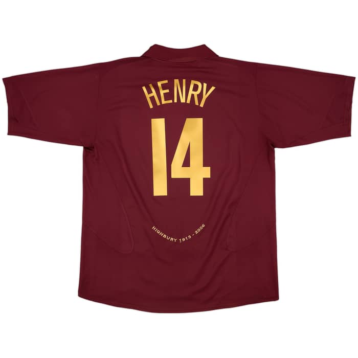 2005-06 Arsenal Home Shirt Henry #14 - 6/10 - (XXL)