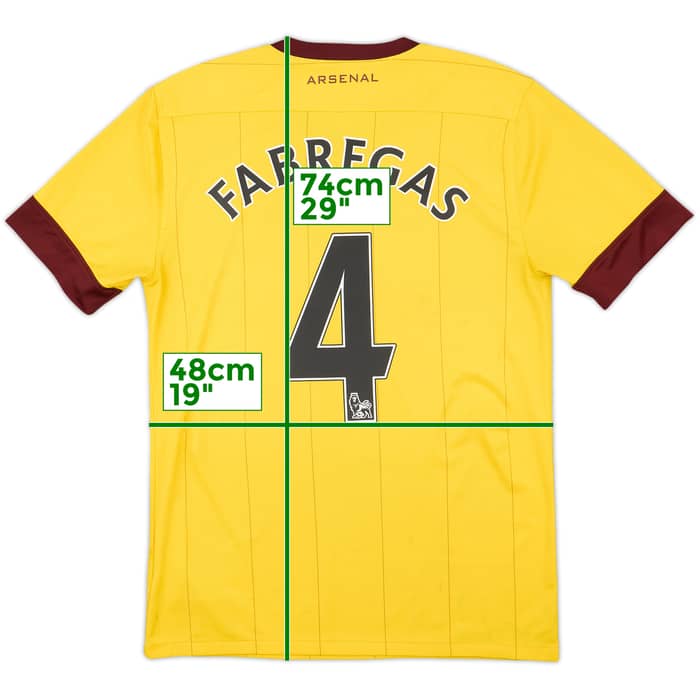 2010-13 Arsenal Away Shirt Fabregas #4 - 5/10 - (S)