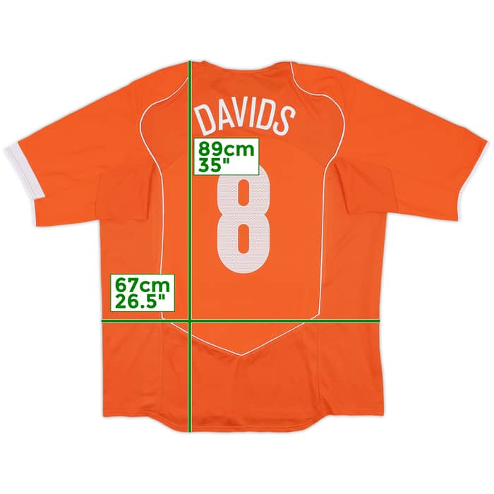 2004-06 Netherlands Home Shirt Davids #8 - 10/10 - (XXL)