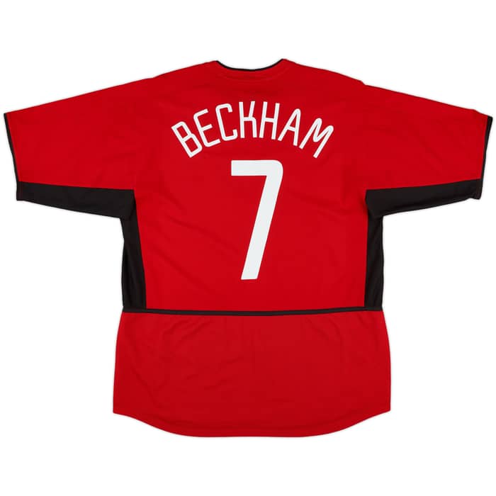 2002-04 Manchester United Home Shirt Beckham #7 - 6/10 - (L)