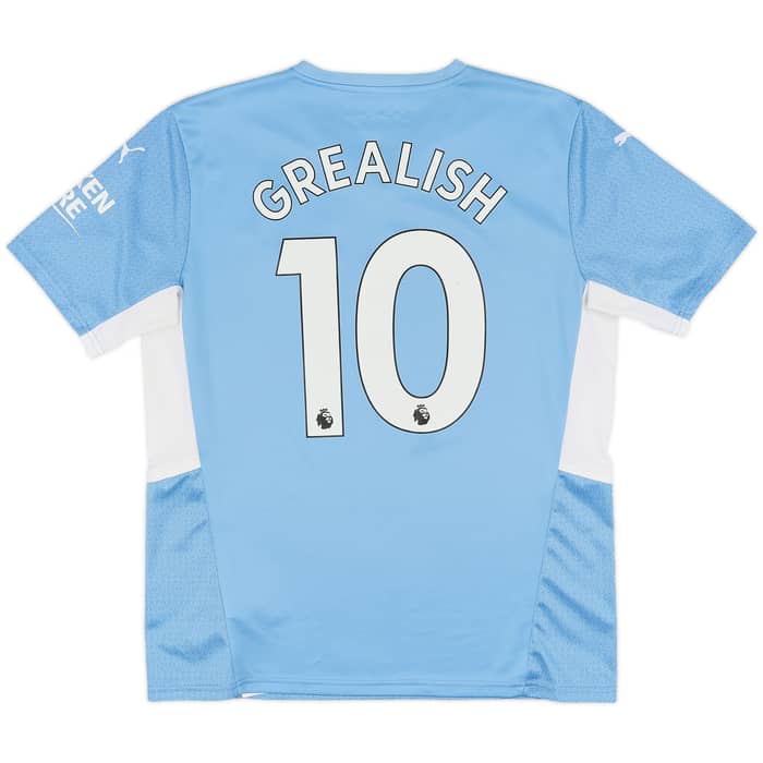 2021-22 Manchester City Home Shirt Grealish #10 - 10/10 - (L)