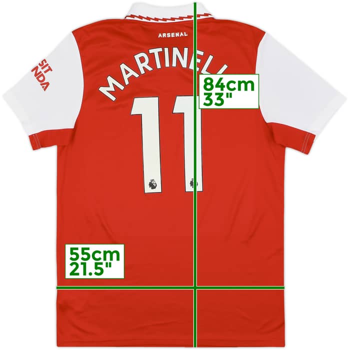 2022-23 Arsenal Home Shirt Martinelli #11 - 9/10 - (L)