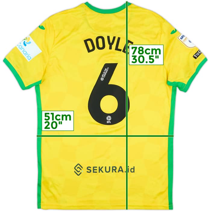 2024-25 Norwich City Match Issue Home Shirt Doyle #6