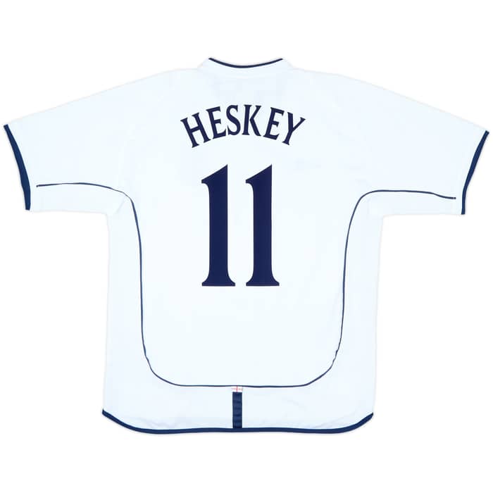 2001-03 England Home Shirt Heskey #11 - 9/10 - (L)