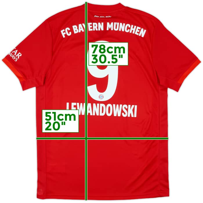 2019-20 Bayern Munich Home Shirt Lewandowski #9 - 9/10 - (M)