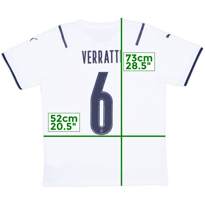 2021 Italy Away Shirt Verratti #6 - 9/10 - (L)