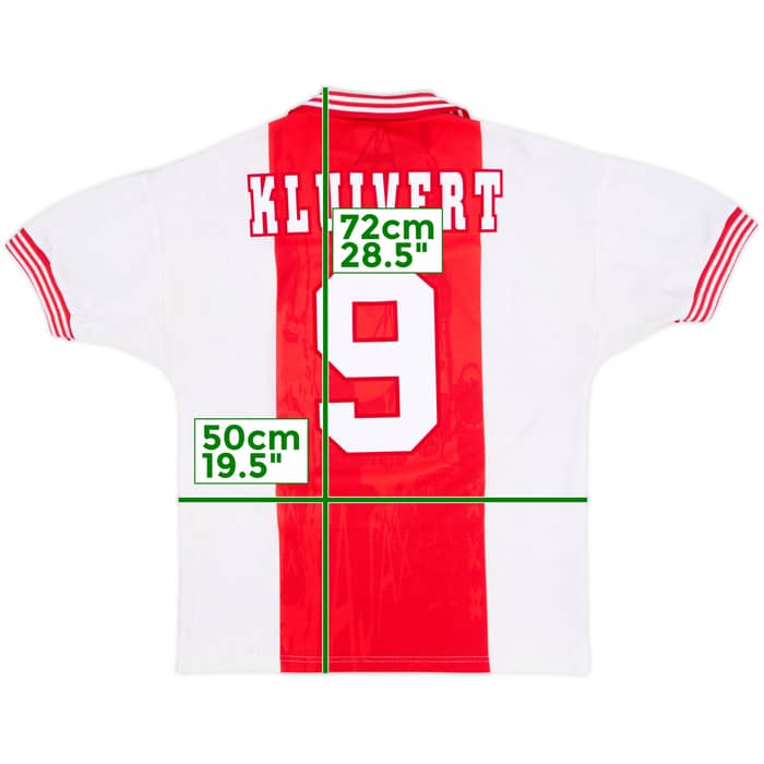 1996-97 Ajax Home Shirt Kluivert #9 - 9/10 - (M)