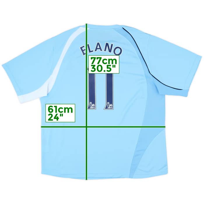 2007-08 Manchester City Home Shirt Elano #11 - 7/10 - (XXL)