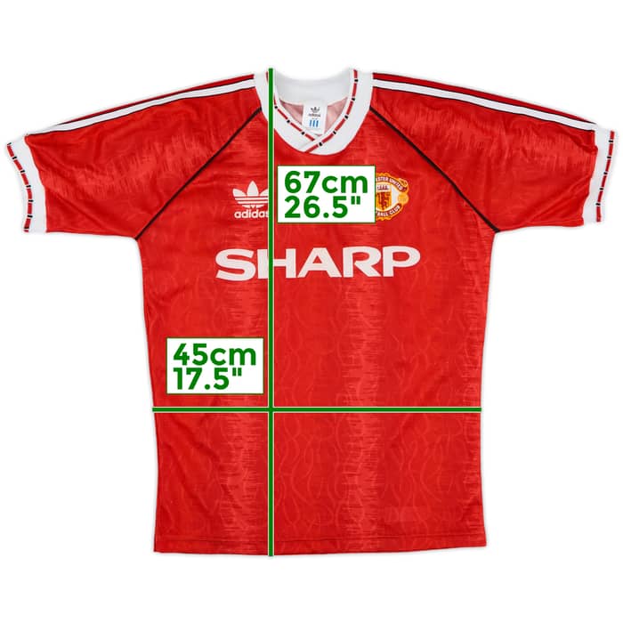 1990-92 Manchester United Home Shirt - 10/10 - (S)