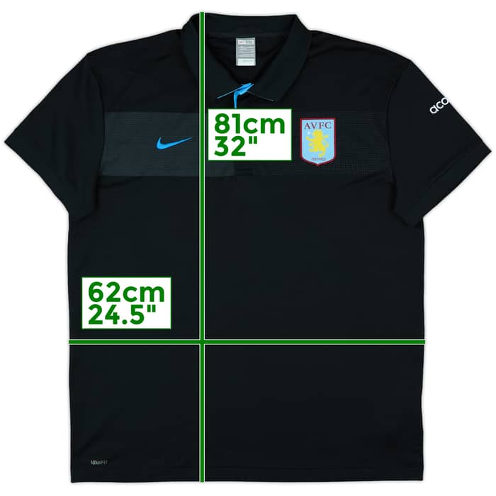 2009-10 Aston Villa Nike Polo Shirt - 8/10 - (XXL)