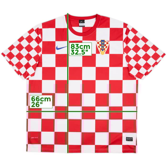 2012-14 Croatia Basic Home Shirt - 10/10 - (XXL)