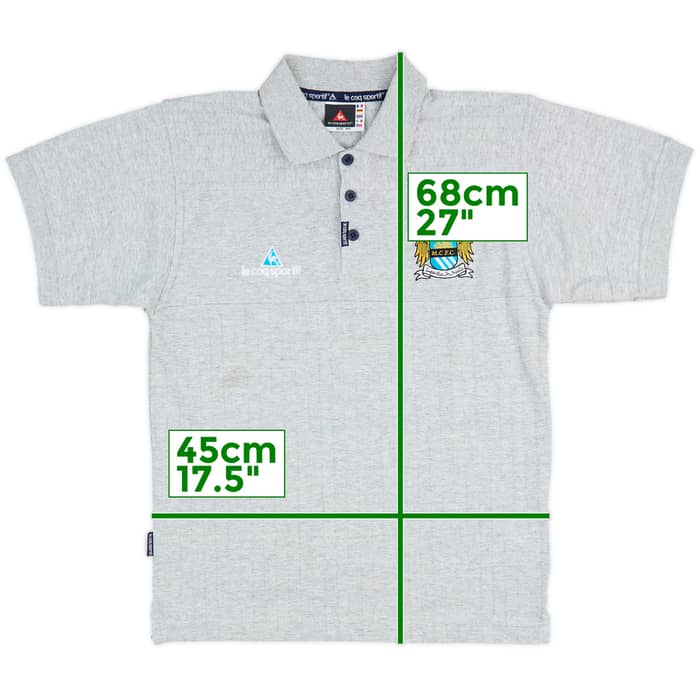 2008-09 Manchester City Le Coq Sportif Polo Shirt - 6/10 - (M.Boys)