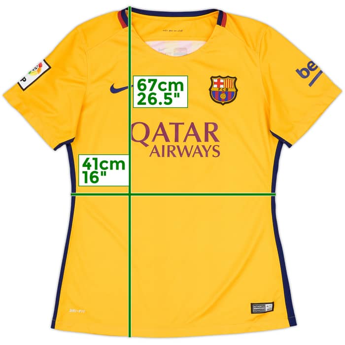 2015-16 Barcelona Away Shirt - 7/10 - (Women's M)