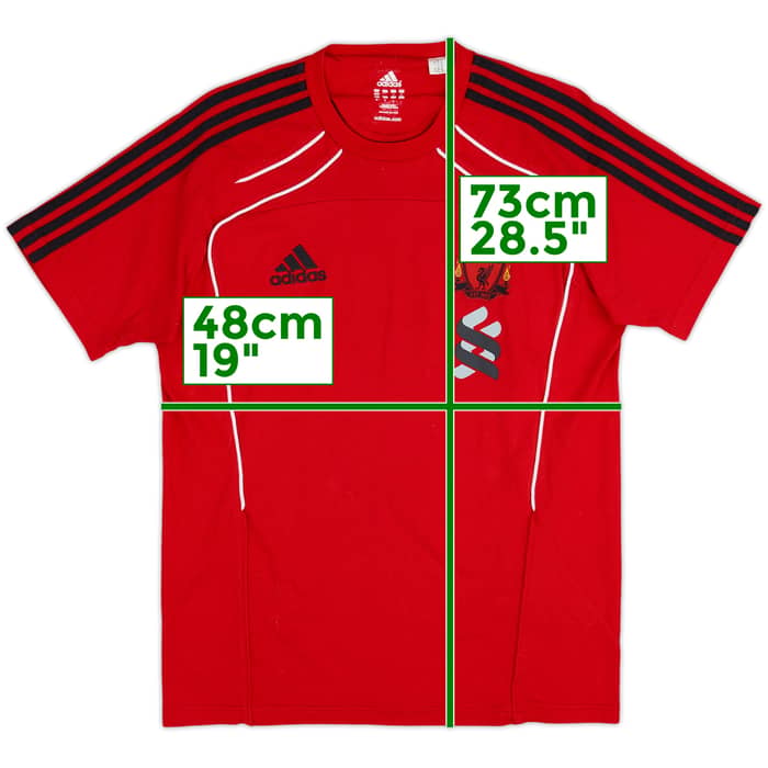 2010-11 Liverpool adidas Camiseta de Algodón - 8/10 - (M)