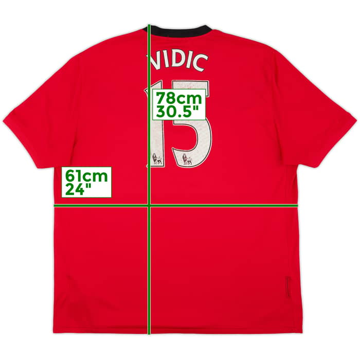 2009-10 Manchester United Home Shirt Vidic #15 - 5/10 - (XXL)