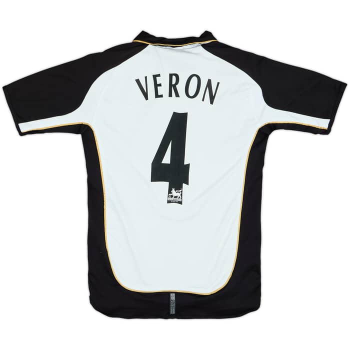 2001-02 Manchester United Centenary Away/Third Shirt Veron #4 - 7/10 - (L.Boys)