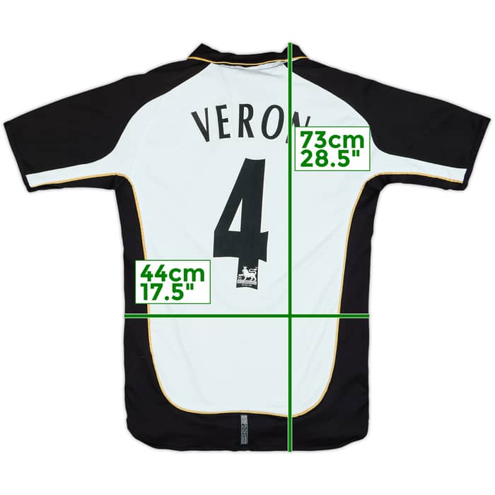 2001-02 Manchester United Centenary Away/Third Shirt Veron #4 - 7/10 - (L.Boys)