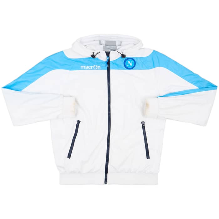 2012-13 Napoli Macron Hooded Rain Jacket - 6/10 - (XXL)