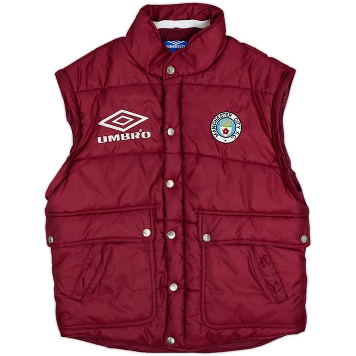 1995-96 Manchester City Umbro Abrigo de banquillo acolchado - 9/10 - (Juvenil XL)