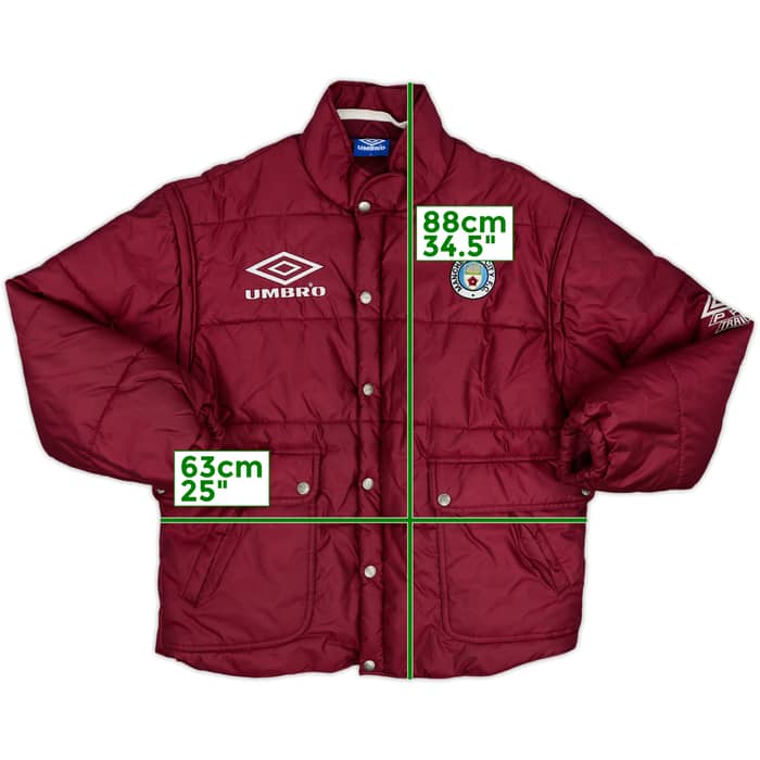 1995-96 Manchester City Umbro Padded Bench Coat - 9/10 - (XL)