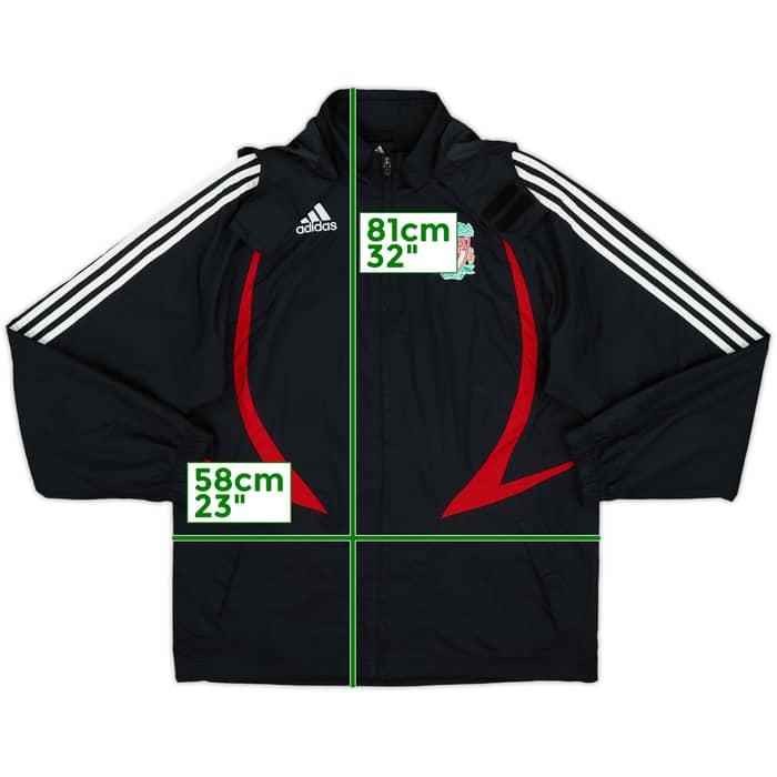 2007-08 Liverpool adidas Hooded Rain Jacket - 8/10 - (S)
