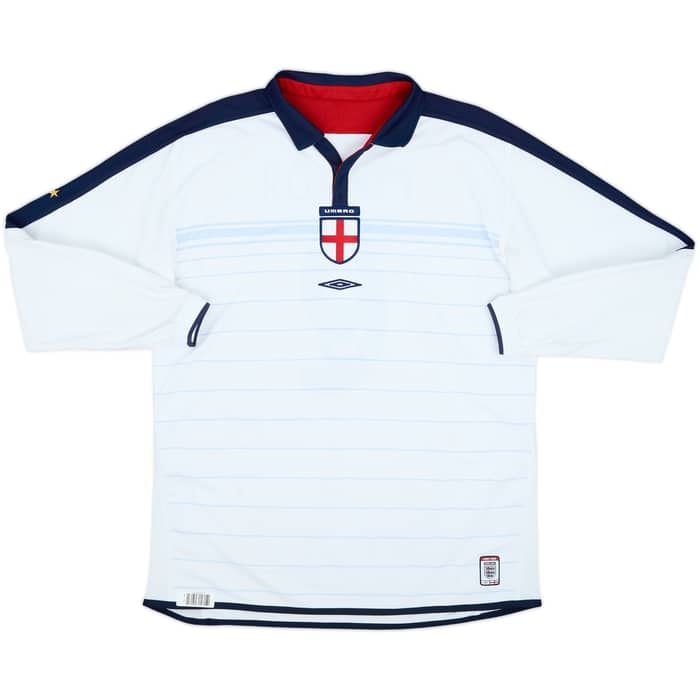 2003-05 England Home L/S Shirt Rooney #9 - 8/10 - (L)