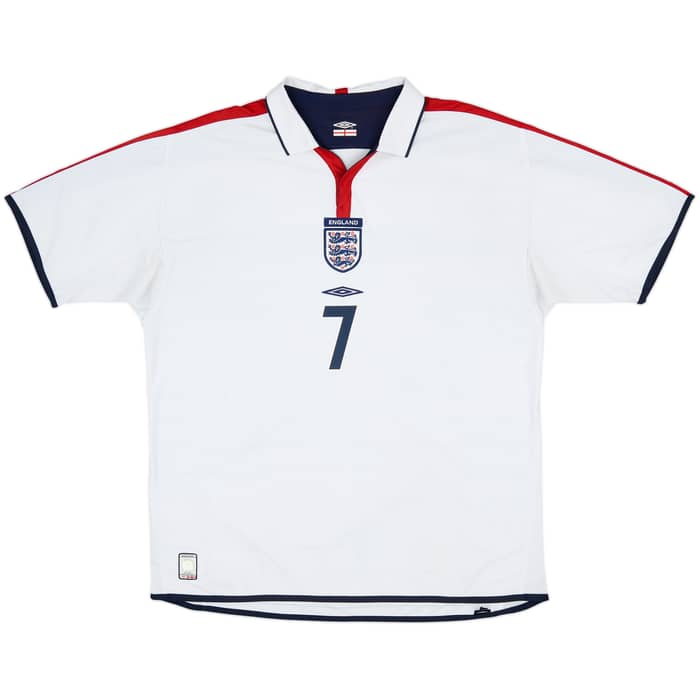 2003-05 England Home Shirt Beckham #7 - 7/10 - (XXL)