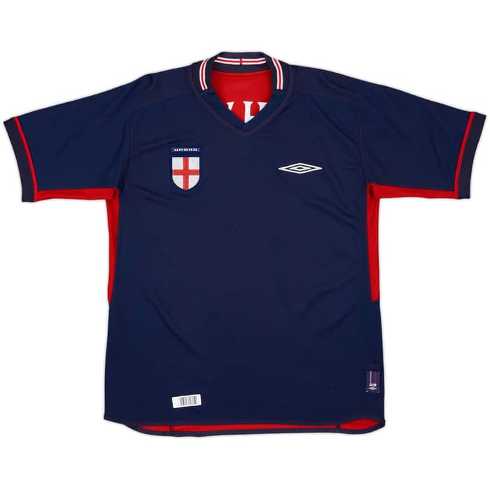 2002-04 England Away Shirt Beckham #7 - 6/10 - (S)