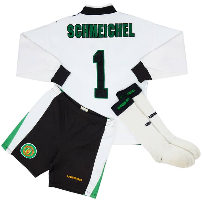 1996-97 Manchester United GK Full Kit Schmeichel #1 - 5/10 - (L.Boys)