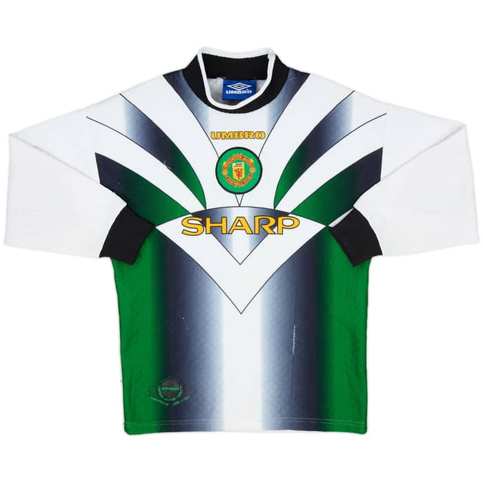 1996-97 Manchester United GK Full Kit Schmeichel #1 - 5/10 - (L.Boys)