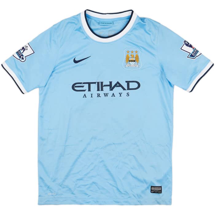 2013-14 Manchester City Home Shirt Toure #42 - 6/10 - (XL.Boys)