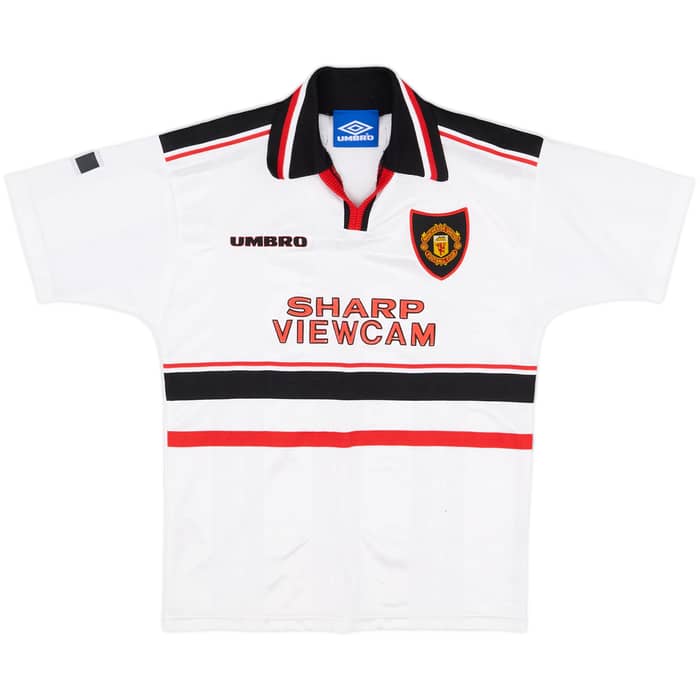 1997-99 Manchester United Away Shirt & Shorts - 8/10 - (M.Boys)