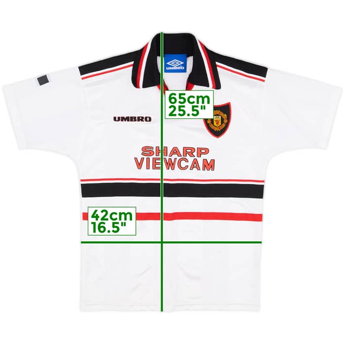 1997-99 Manchester United Away Shirt & Shorts - 8/10 - (M.Boys)