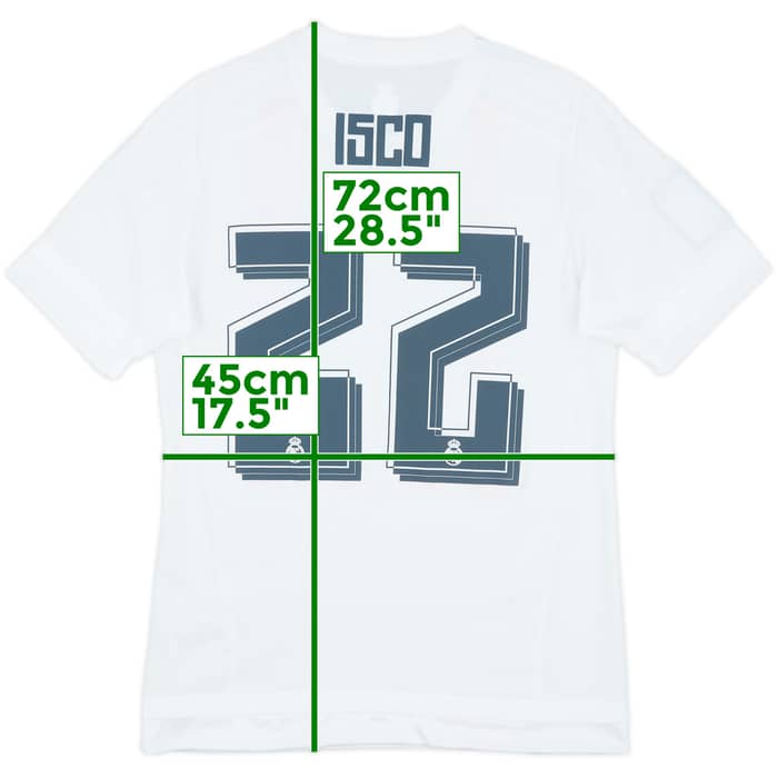 2015-16 Real Madrid Home Shirt Isco #22 - 8/10 - (S)