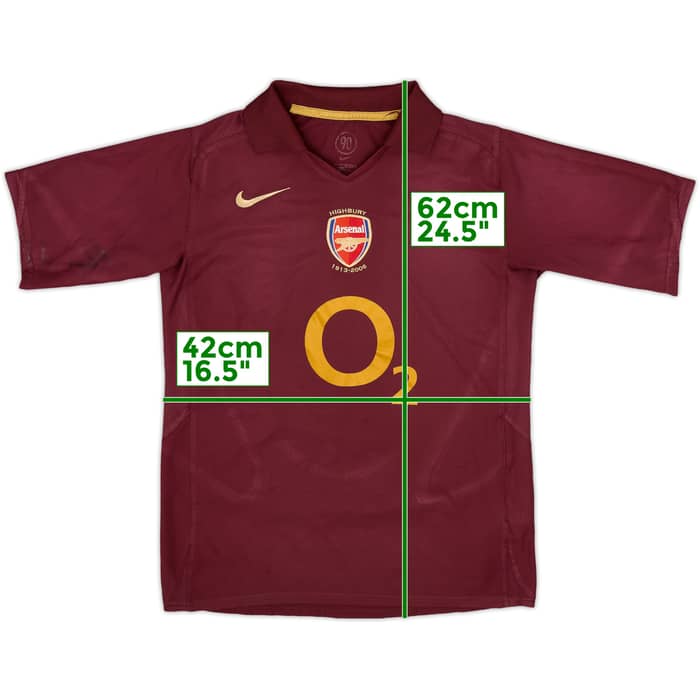 2005-06 Arsenal Home Shirt - 5/10 - (L.Boys)