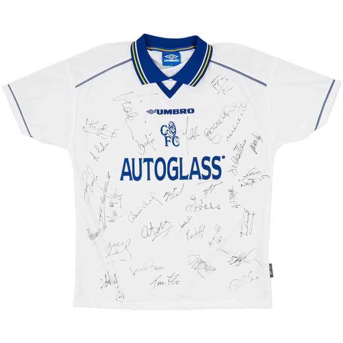 1998-00 Chelsea Squad Signed Away Shirt - 10/10 - (L)