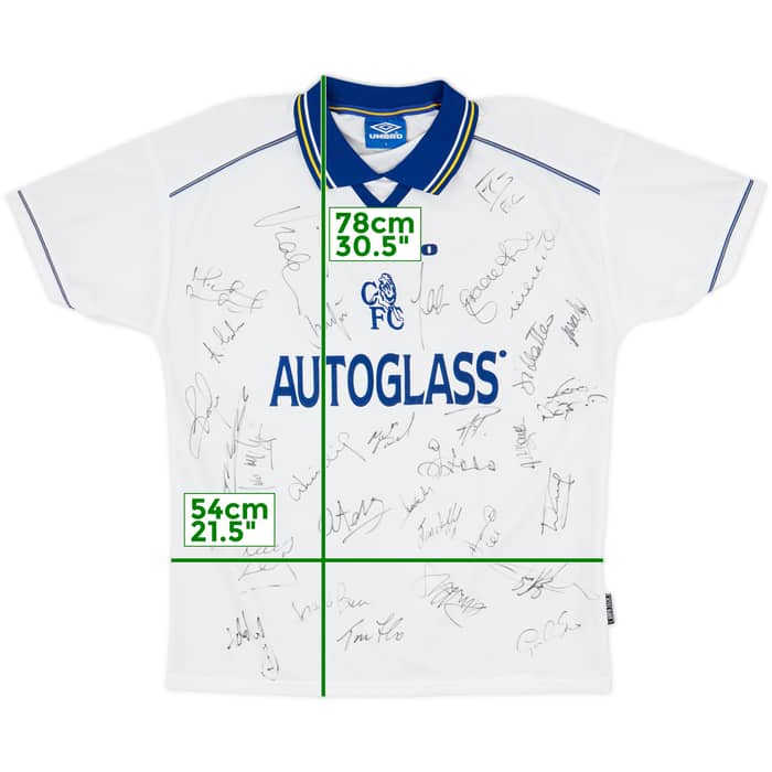 1998-00 Chelsea Squad Signed Away Shirt - 10/10 - (L)