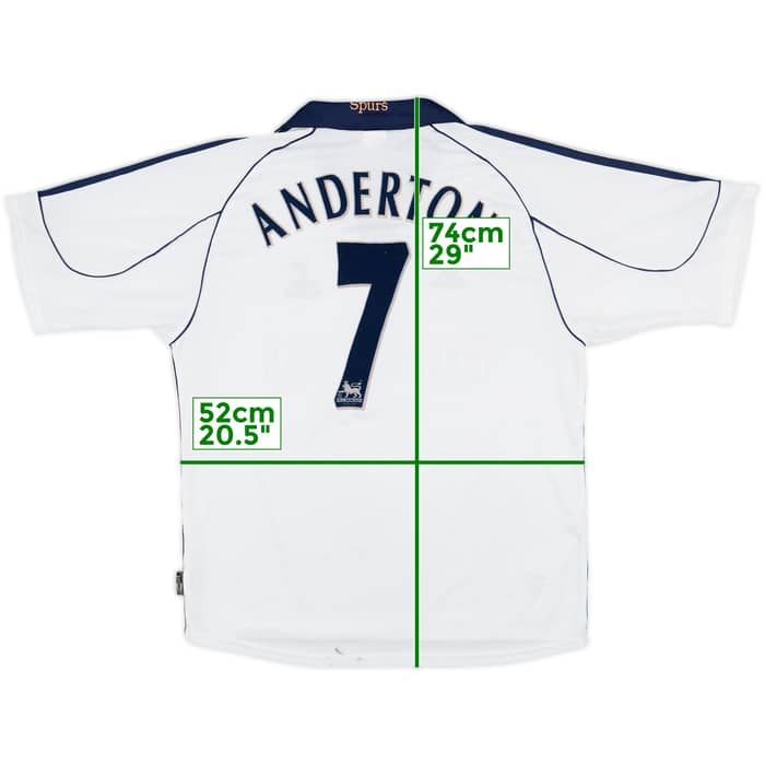 1999-01 Tottenham Home Shirt Anderton #7 - 5/10 - (M)