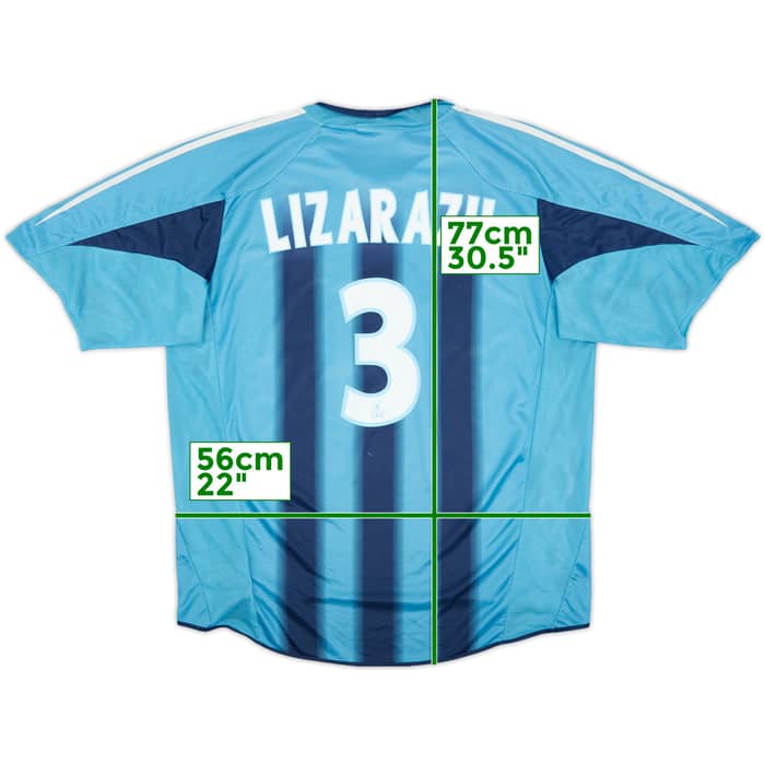 2004-05 Olympique Marseille Away Shirt Lizarazu #3 - 6/10 - (XL)