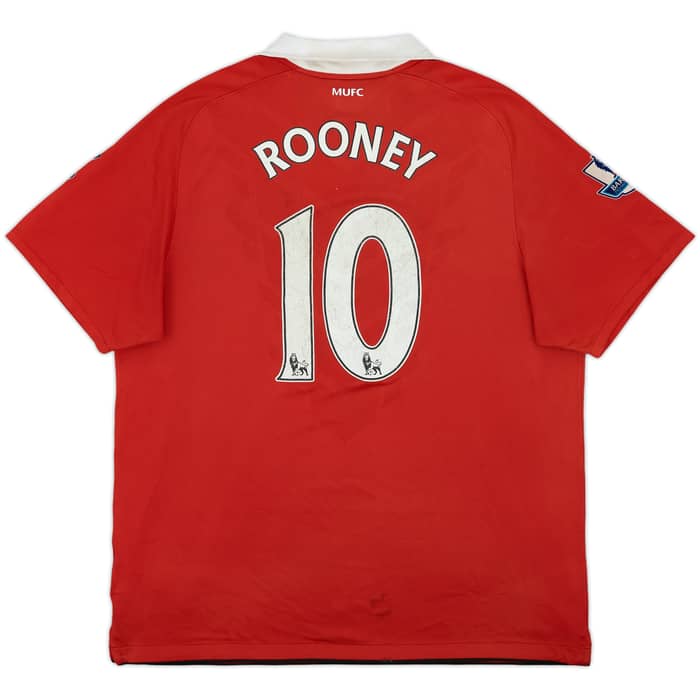 2010-11 Manchester United Home Shirt Rooney #10 - 5/10 - (XL)