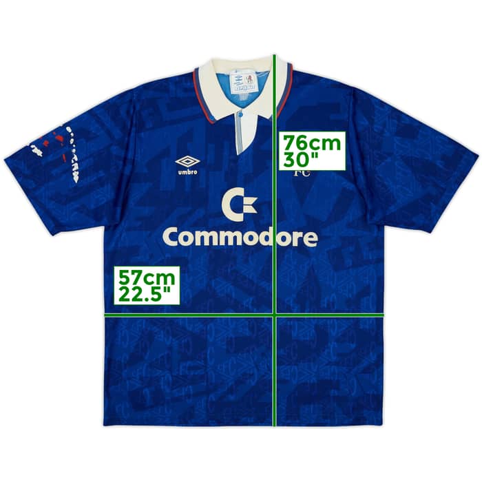 1991-93 Chelsea Home Shirt - 7/10 - (XL)
