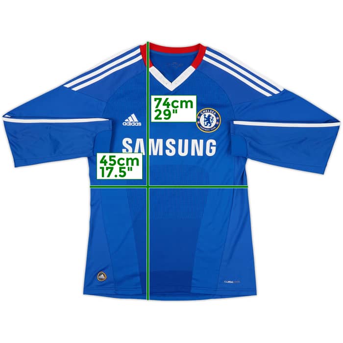 2010-11 Chelsea Home L/S Shirt Drogba #11 - 6/10 - (S)