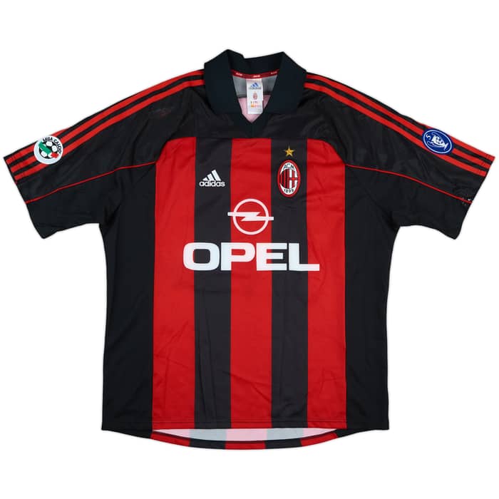 2000-02 AC Milan Match Issue Home Shirt Roque Junior #25