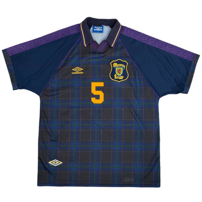 1994-96 Scotland Home Shirt Hendry #5 - 9/10 - (XL)