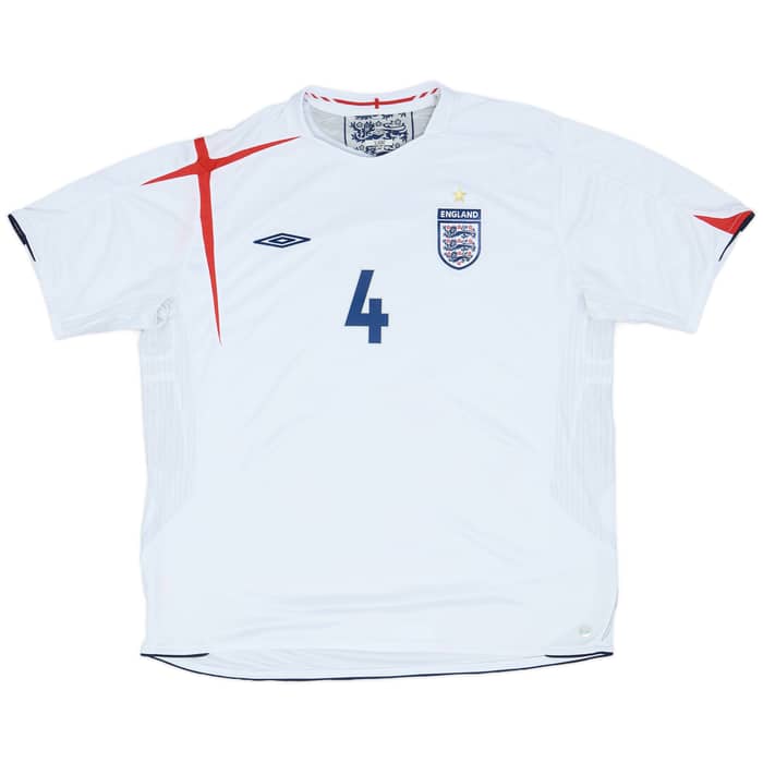 2005-07 England Home Shirt Gerrard #4 - 7/10 - (3XL)