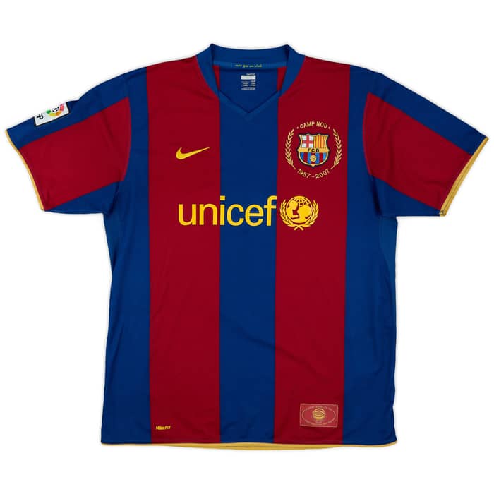 2007-08 Barcelona Home Shirt Messi #19 - 6/10 - (L)