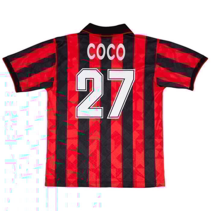 1995-96 AC Milan Match Worn Home Shirt Coco #27